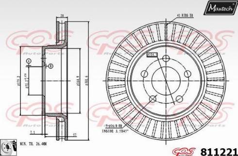 Maxtech 811221.0080 - Тормозной диск autosila-amz.com