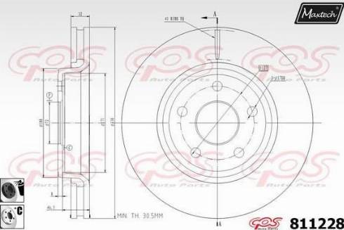 Maxtech 811228.6060 - Тормозной диск autosila-amz.com