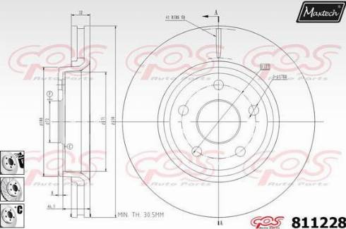 Maxtech 811228.6880 - Тормозной диск autosila-amz.com