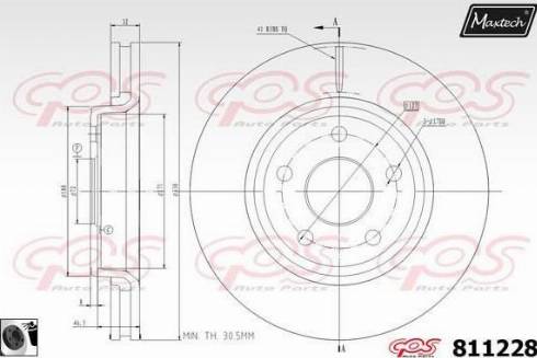 Maxtech 811228.0060 - Тормозной диск autosila-amz.com