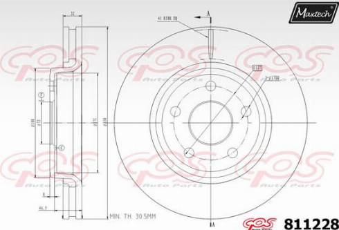 Maxtech 811228.0000 - Тормозной диск autosila-amz.com