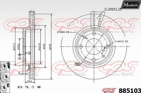 Maxtech 885103.6980 - Тормозной диск autosila-amz.com