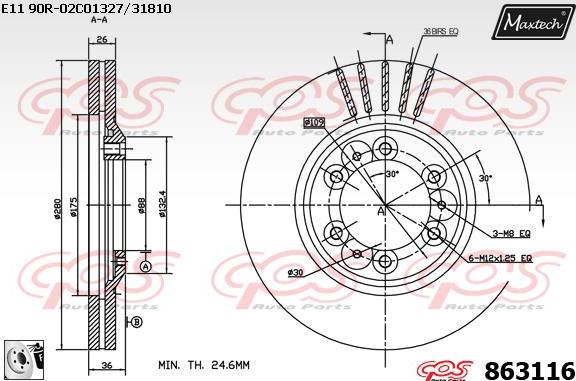 Maxtech 881405 - Тормозной диск autosila-amz.com