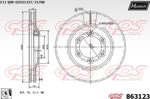 Maxtech 881406 - Тормозной диск autosila-amz.com