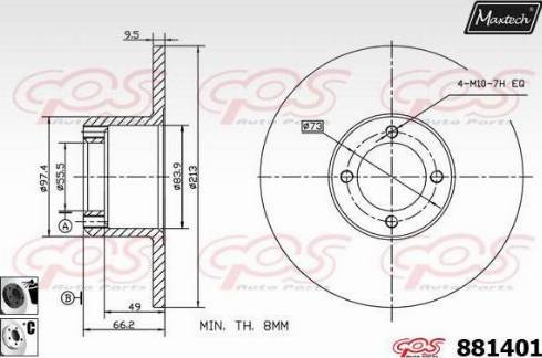 Maxtech 881401.6060 - Тормозной диск autosila-amz.com