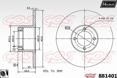 Maxtech 881401.0060 - Тормозной диск autosila-amz.com