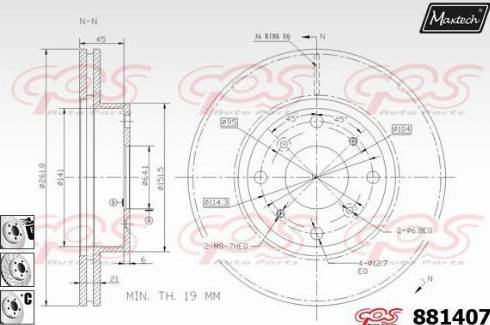 Maxtech 881407.6980 - Тормозной диск autosila-amz.com