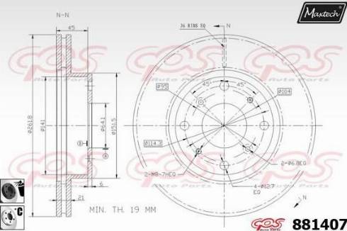 Maxtech 881407.6060 - Тормозной диск autosila-amz.com