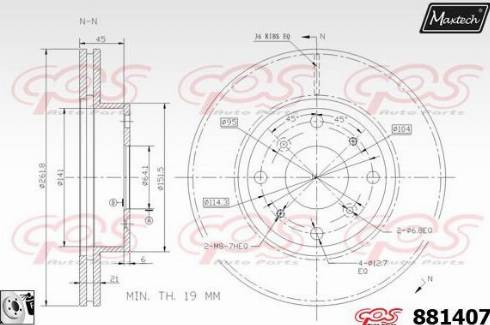 Maxtech 881407.0080 - Тормозной диск autosila-amz.com