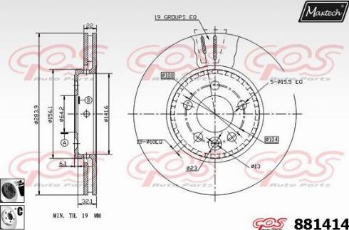 Maxtech 881414.6060 - Тормозной диск autosila-amz.com