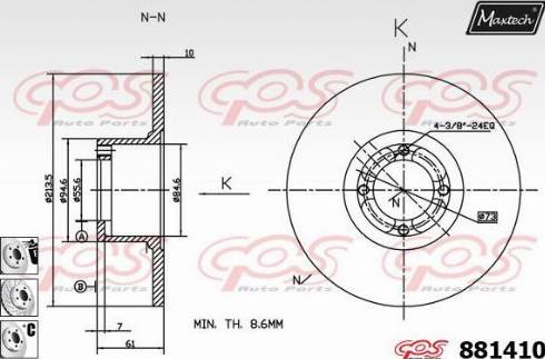 Maxtech 881410.6980 - Тормозной диск autosila-amz.com