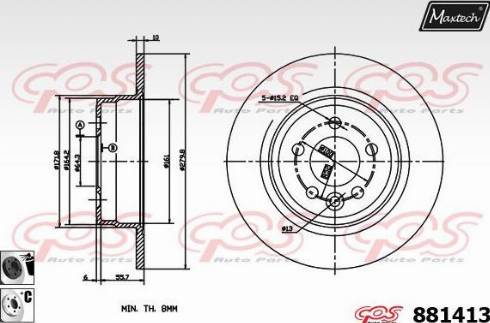 Maxtech 881413.6060 - Тормозной диск autosila-amz.com