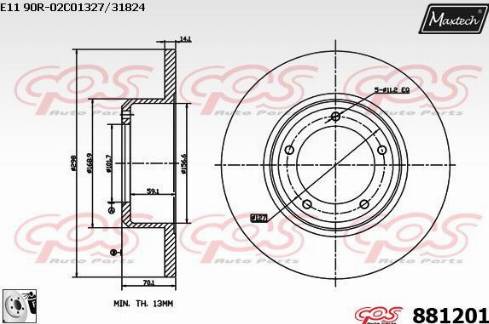 Maxtech 881201.0080 - Тормозной диск autosila-amz.com