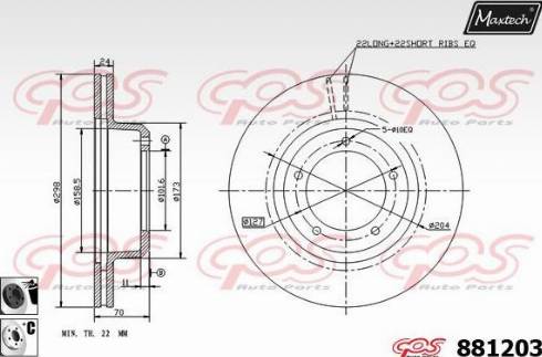 Maxtech 881203.6060 - Тормозной диск autosila-amz.com