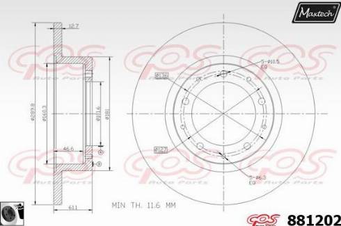 Maxtech 881202.0060 - Тормозной диск autosila-amz.com