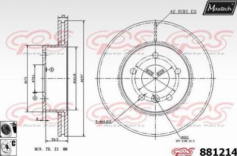 Maxtech 881214.6060 - Тормозной диск autosila-amz.com