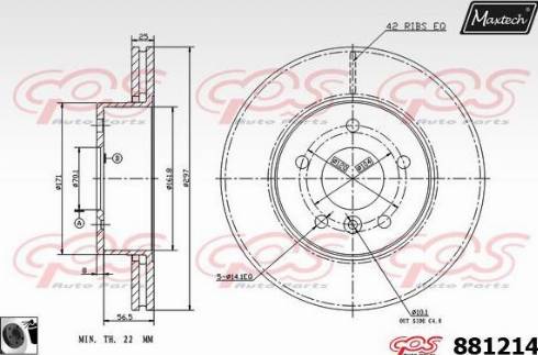 Maxtech 881214.0060 - Тормозной диск autosila-amz.com