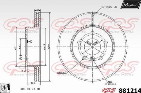 Maxtech 881214.0080 - Тормозной диск autosila-amz.com