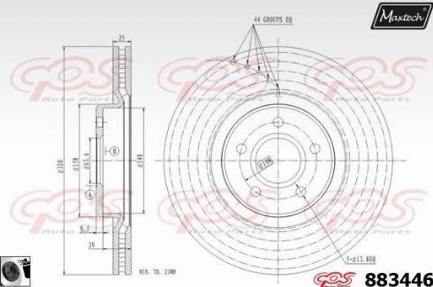 Maxtech 883446.0060 - Тормозной диск autosila-amz.com