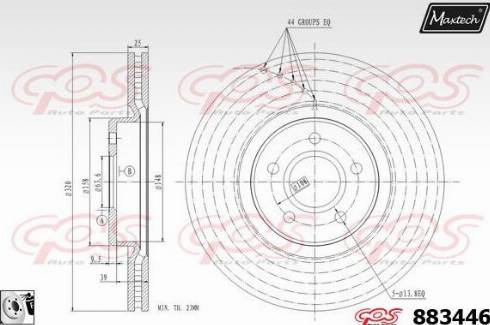 Maxtech 883446.0080 - Тормозной диск autosila-amz.com