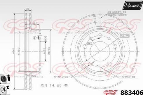 Maxtech 883406.6060 - Тормозной диск autosila-amz.com