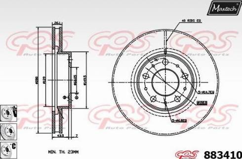 Maxtech 883410.6980 - Тормозной диск autosila-amz.com