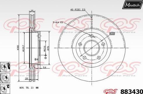 Maxtech 883430.6980 - Тормозной диск autosila-amz.com