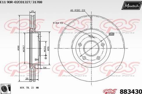 Maxtech 883430.0060 - Тормозной диск autosila-amz.com