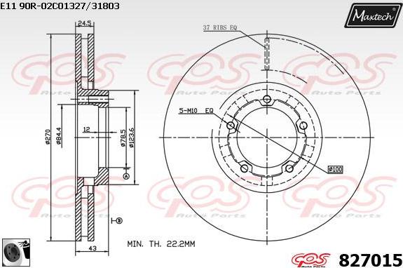 Maxtech 883430 - Тормозной диск autosila-amz.com