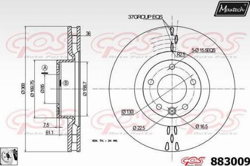 Maxtech 883009.0080 - Тормозной диск autosila-amz.com