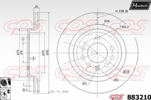 Maxtech 883210.6060 - Тормозной диск autosila-amz.com