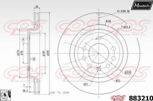 Maxtech 883210.0080 - Тормозной диск autosila-amz.com