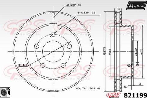 Maxtech 821199.0060 - Тормозной диск autosila-amz.com