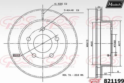 Maxtech 821199.0000 - Тормозной диск autosila-amz.com