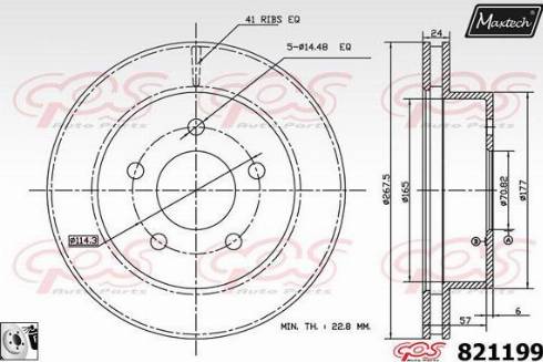 Maxtech 821199.0080 - Тормозной диск autosila-amz.com