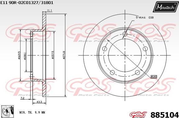 Maxtech 821135 - Тормозной диск autosila-amz.com