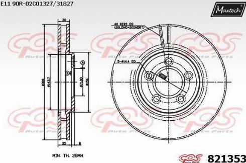 Maxtech 821353.0000 - Тормозной диск autosila-amz.com