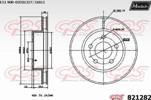 Maxtech 821282.0000 - Тормозной диск autosila-amz.com