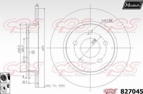 Maxtech 827045.6060 - Тормозной диск autosila-amz.com