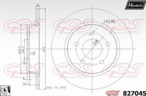 Maxtech 827045.0080 - Тормозной диск autosila-amz.com