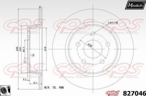 Maxtech 827046.0060 - Тормозной диск autosila-amz.com