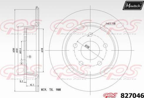 Maxtech 827046.0000 - Тормозной диск autosila-amz.com