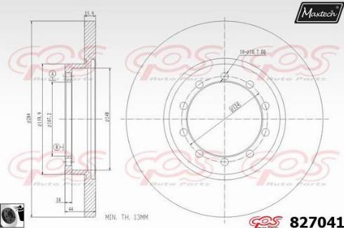 Maxtech 827041.0060 - Тормозной диск autosila-amz.com