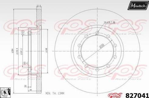 Maxtech 827041.0080 - Тормозной диск autosila-amz.com