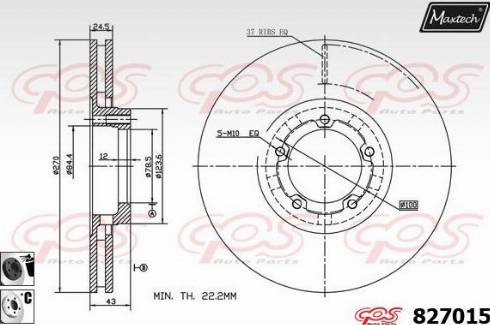 Maxtech 827015.6060 - Тормозной диск autosila-amz.com