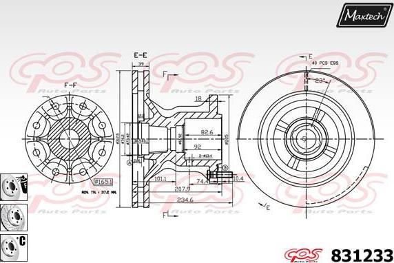 Maxtech 827015 - Тормозной диск autosila-amz.com