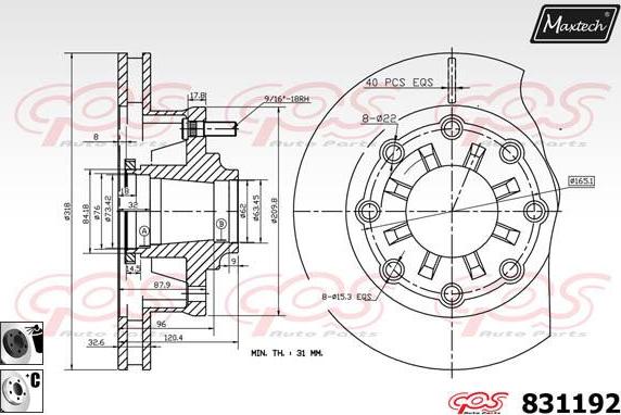 Maxtech 827010 - Тормозной диск autosila-amz.com