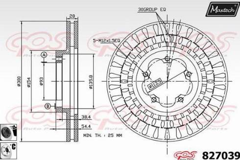 Maxtech 827039.6060 - Тормозной диск autosila-amz.com