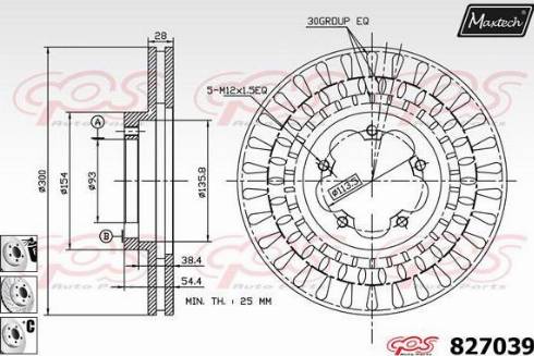 Maxtech 827039.6880 - Тормозной диск autosila-amz.com