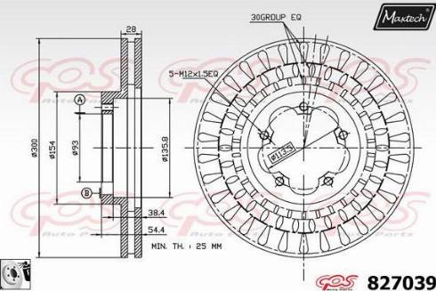 Maxtech 827039.0080 - Тормозной диск autosila-amz.com